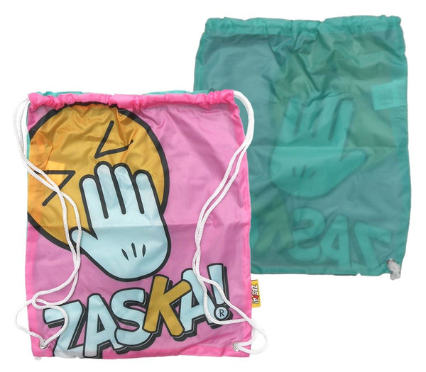 HAND OVER MOUTH Pink Drawstring Trainer School Bag 44.5 cm x 38 cm