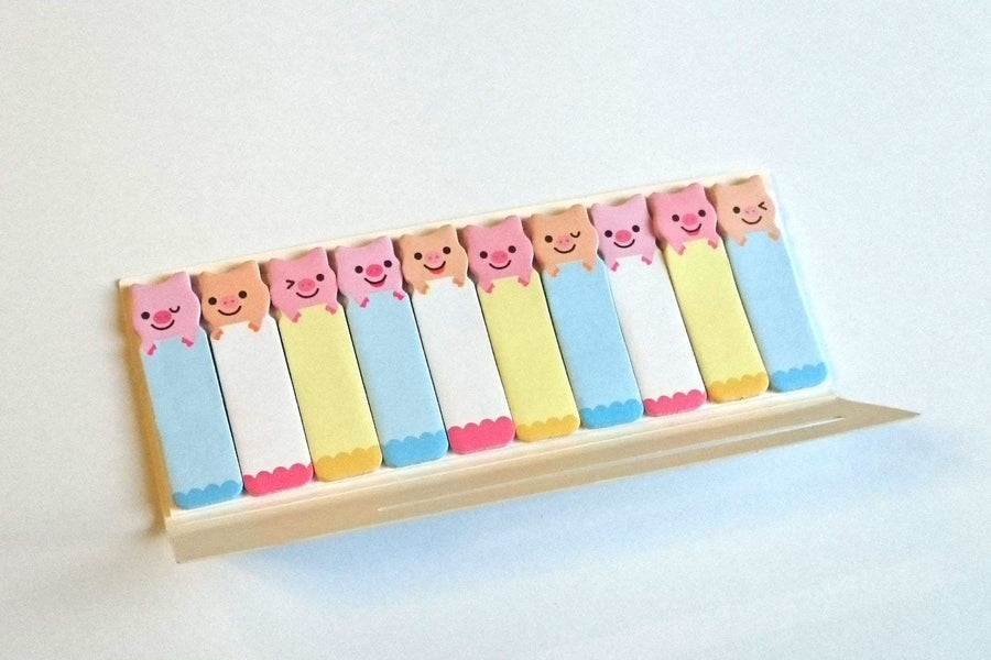 PIG DESIGN Sticky Page Book Marker Notes 150 Markers Total