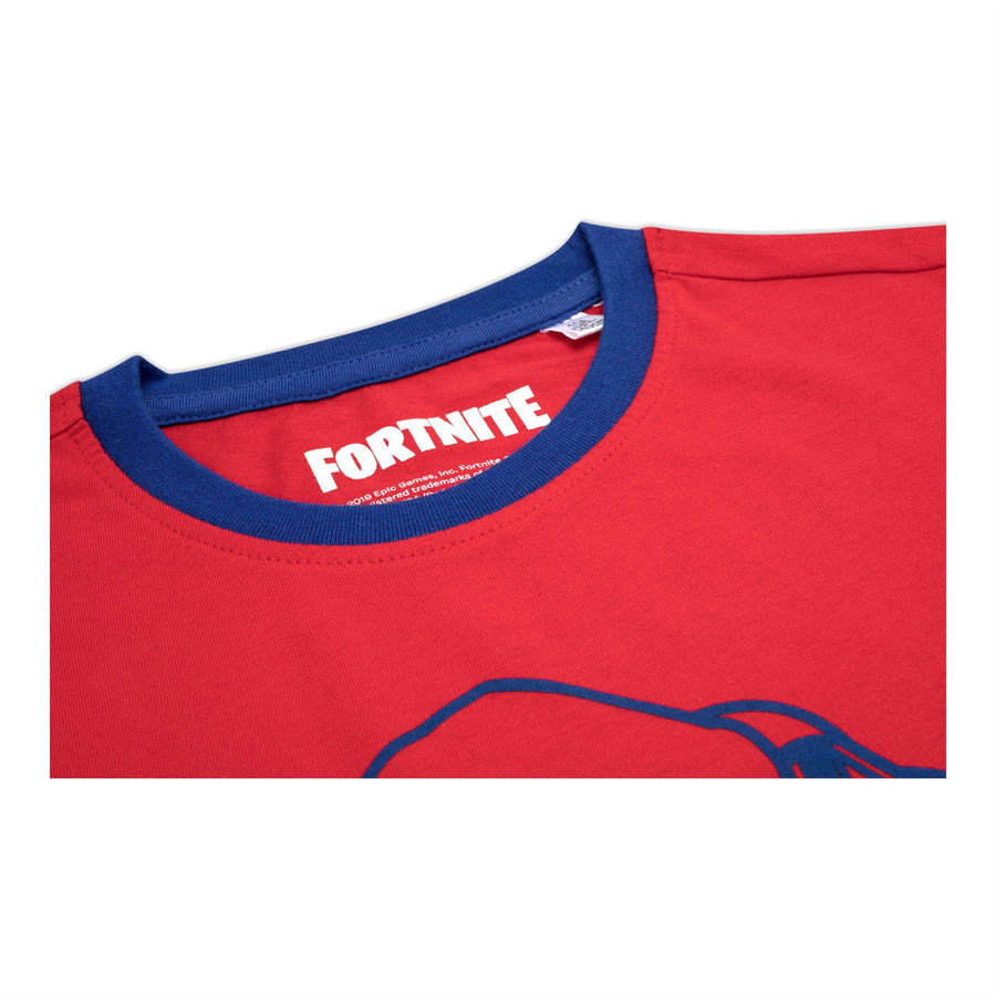 FORTNITE | SKY STALKER | Red | Short Sleeved | Unisex Kids | Crew | Gaming Cotton T-Shirt Sizes 10 - 14 Years