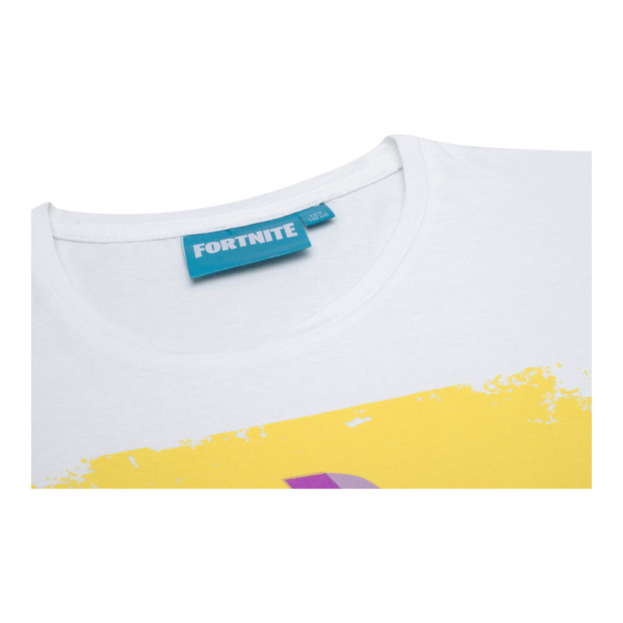 FORTNITE | Toys & Gamers | NO DRAMA LLAMA | White | Short Sleeved | Unisex Kids | Crew | Gaming Cotton T-Shirt Sizes 10 - 16 Years