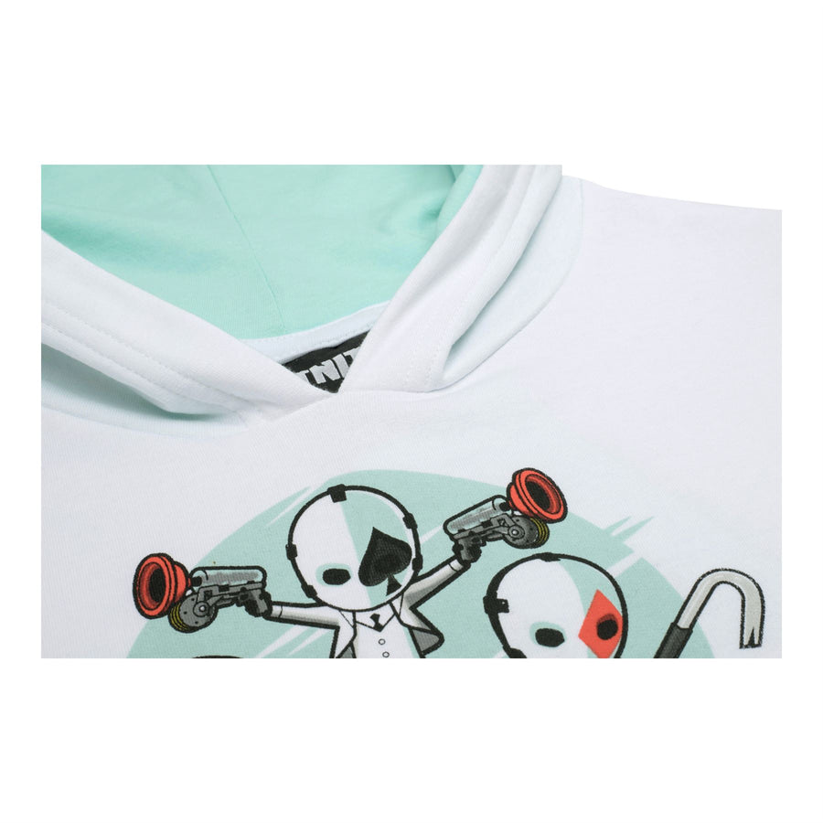 FORTNITE | WILD CARD | White | Long Sleeved | Unisex Kids | Drawstring Hooded | Gaming Cotton Hoodie Sizes 10-16 Years……