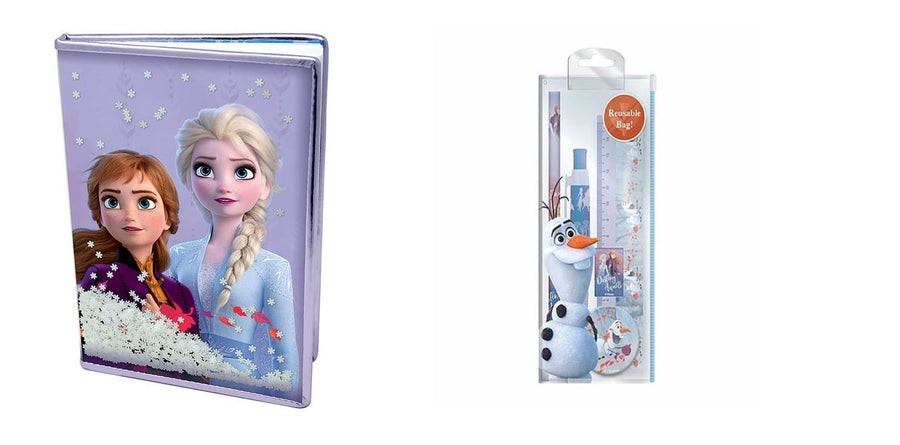 Disney  | Frozen | Snow Sparkle | A5 Notebook & 5 Piece Stationery Set | Officially Licensed