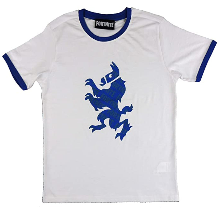 FORTNITE | LLAMA | White | Short Sleeved | Unisex Kids | Crew | Gaming Cotton T-Shirt Sizes 10 - 14 Years