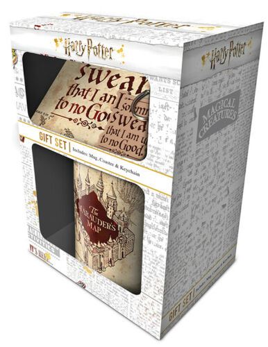 Harry Potter (Marauders Map) Mug, coaster and Keychain set