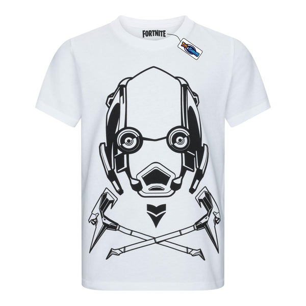 FORTNITE | SKY STALKER | White | Short Sleeved | Unisex Kids | Crew | Gaming Cotton T-Shirt Sizes 10 - 16 Years