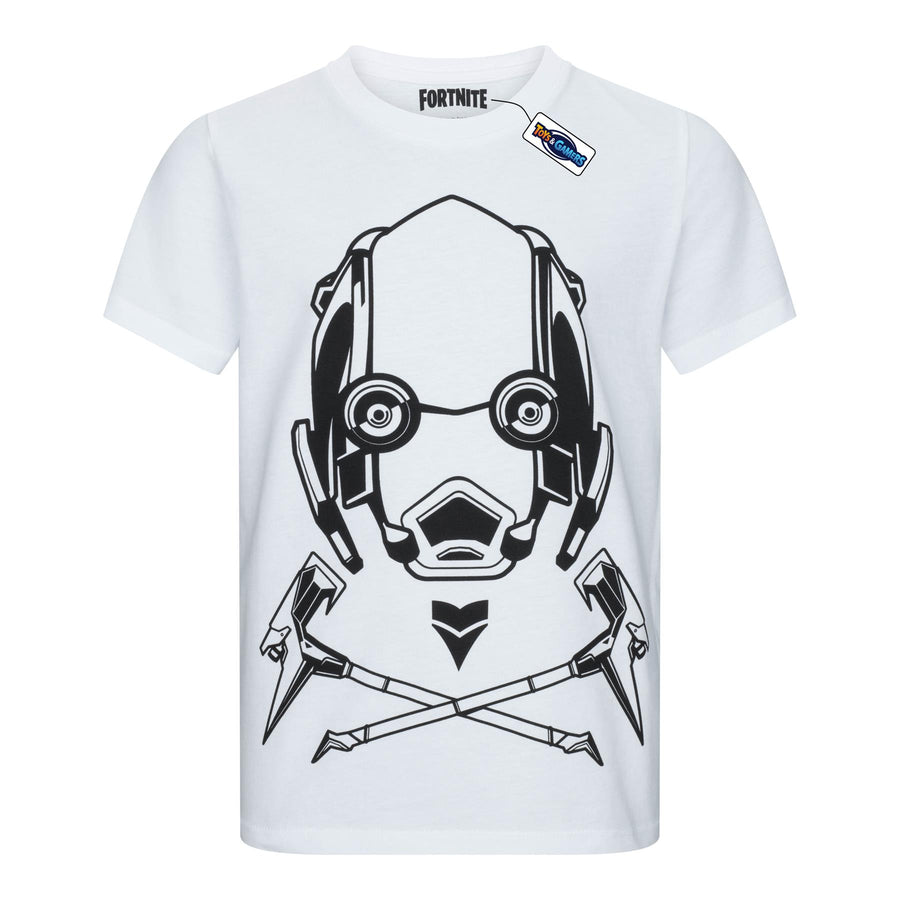 FORTNITE | SKY STALKER | White | Short Sleeved | Unisex Kids | Crew | Gaming Cotton T-Shirt Sizes 10 - 16 Years