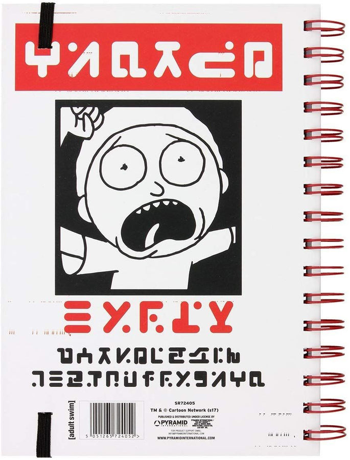 RICK & MORTY A5 Note Book Ruled WANTED Design Spiral Notebook