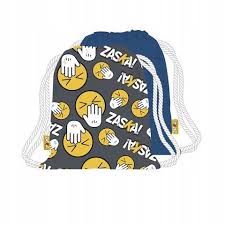 HAND OVER MOUTH Emoji Drawstring Trainer School Bag 44.5 cm x 38 cm