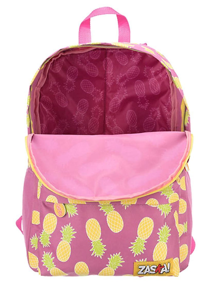 Pink PINEAPPLE Backpack with Front Zipper 41cm x 31cm