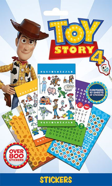 TOY STORY 4 Sticker Book 10 x Sheets with 800 Official Stickers
