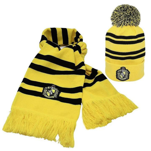 Harry Potter Scarf & Hat Hufflepuff Yellow and Black