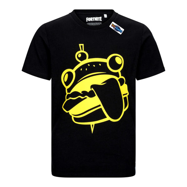 FORTNITE | DURR BURGER | Black | Short Sleeved | Unisex Kids | Crew | Gaming Cotton T-Shirt Sizes 10 - 16 Years
