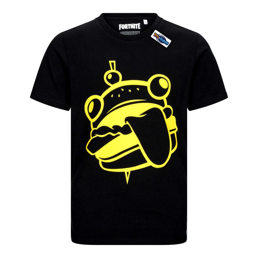 FORTNITE | DURR BURGER | Black | Short Sleeved | Unisex Kids | Crew | Gaming Cotton T-Shirt Sizes 10 - 16 Years