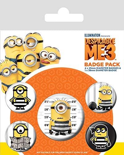 Despicable Me 3 Breakout Badge, Multi-Colour, 10 x 12.5 x 1.3 cm
