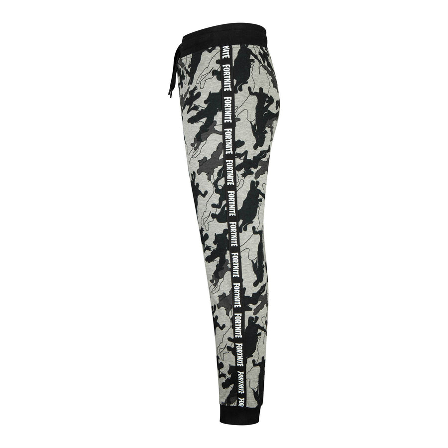 FORTNITE | LOGO | Grey | Unisex Kids | Drawstring Joggers | Gaming Cotton Joggers Sizes 7-14 Years
