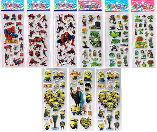 24 x RANDOM | Sticker Sheets | Ideal for Party Bags and Scrapbooks | GIRLS MIX