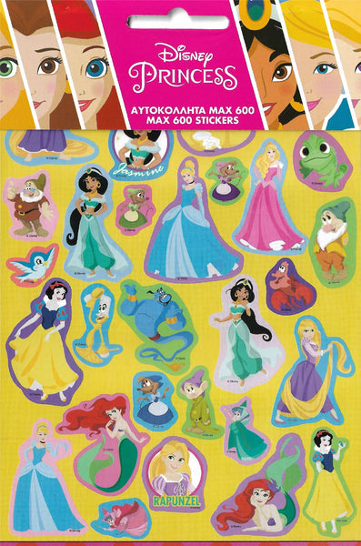 DISNEY Princesses STICKER BOOK with 8 Sheets and over 600 Stickers