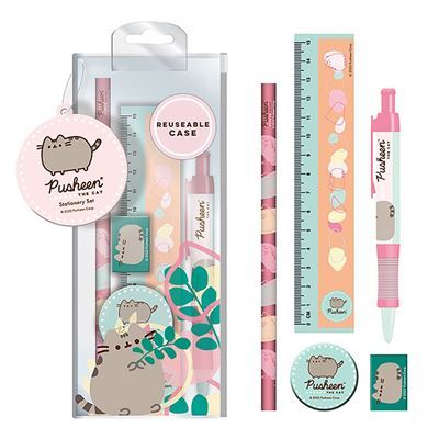 Pusheen |  Stationery set |  Botanical | Multi Coloured | 5 Piece