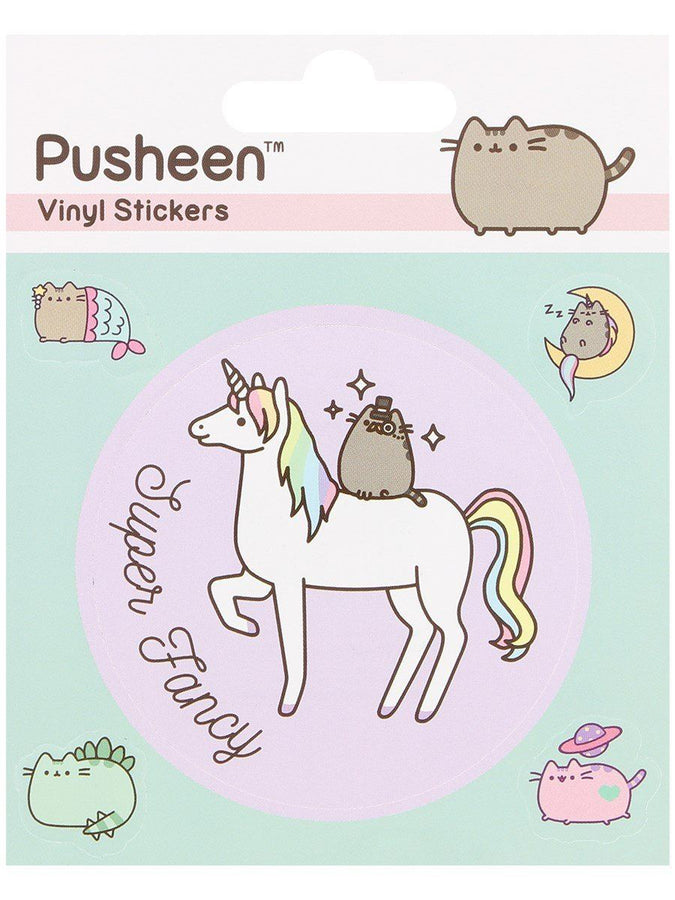 PUSHEEN Official Super Fancy Sheet of Vinyl Stickers (Mythical) - 5 Stickers on Sheet