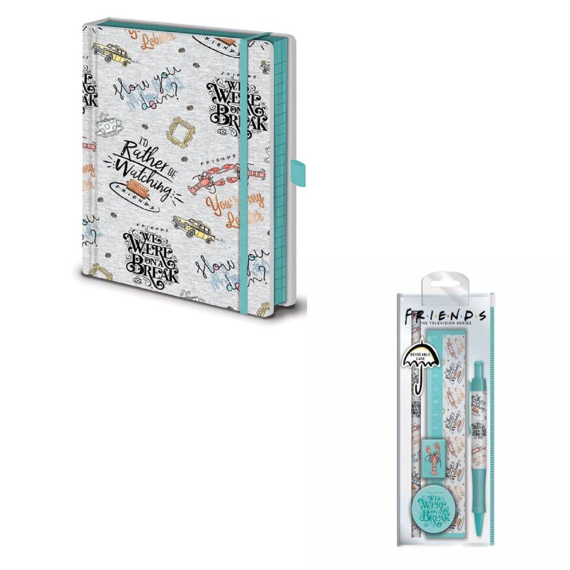 Friends (Marl) Stationery Set and notebook