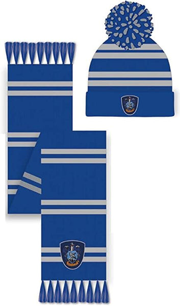Harry Potter Ravenclaw House Knitted Scarf  and hat Blue and Grey