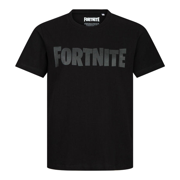 FORTNITE | Youth T-Shirt | SILVER LOGO | BLACK | Age 10-16