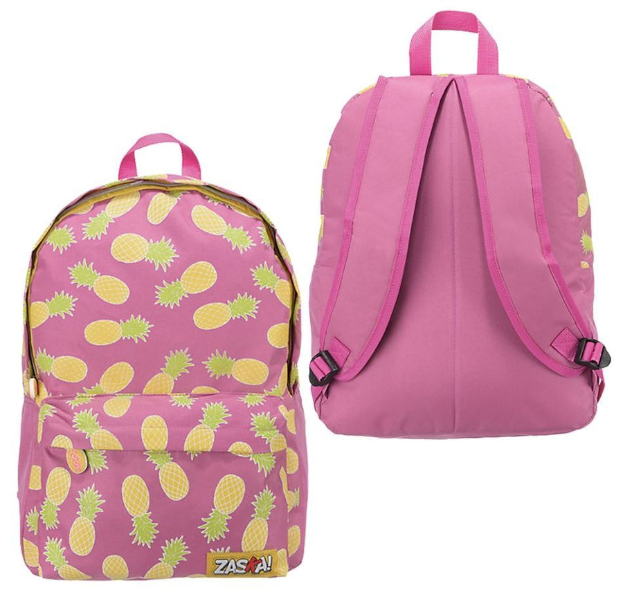 Pink PINEAPPLE Backpack with Front Zipper 41cm x 31cm