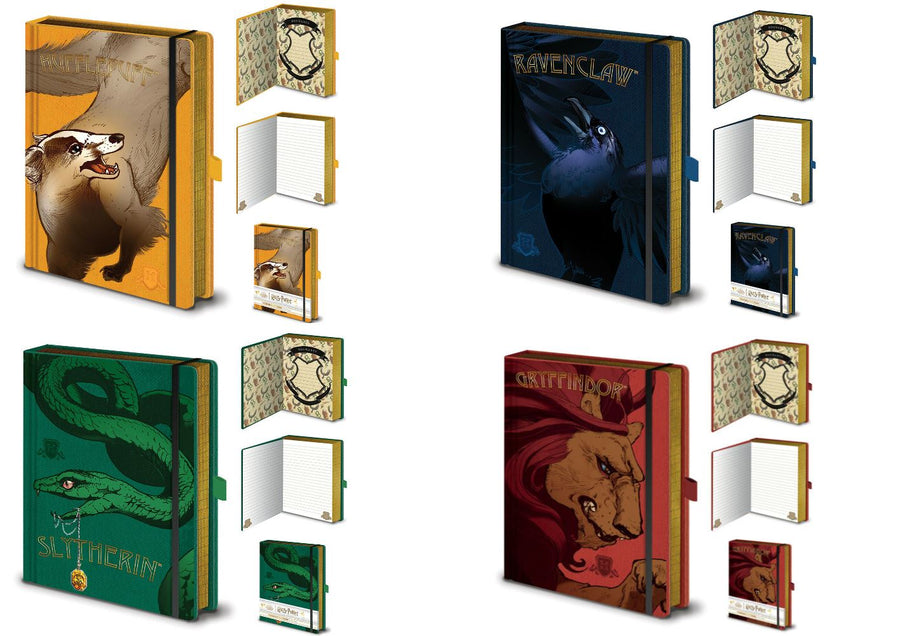 Harry Potter | INTRICATE Hufflepuff, Ravenclaw,Slytherin, Gryffindor | A5 Notebook | Officially Licensed