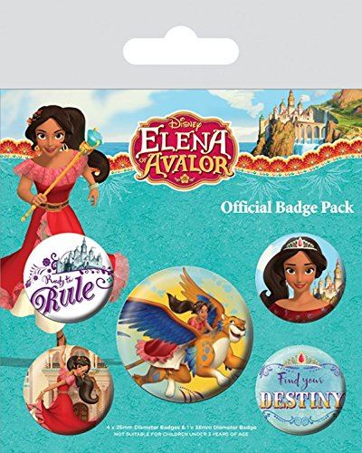 ELENA OF AVALON Badge Pack of 5 Safety Pin Backed Badges
