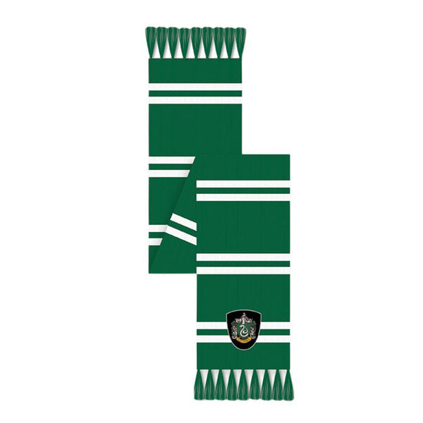 Harry Potter Slytherin House Knitted Scarf Green and White
