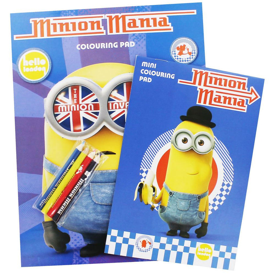 MINION MANIA Colouring Play Pack (2 x Pads & Pencils)