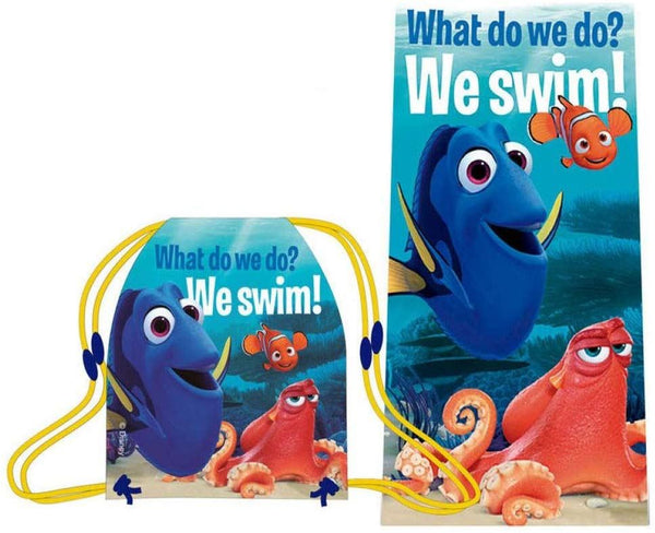 FINDING NEMO & DORY Swimming Bag and Towel Gift Set