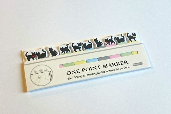 BLACK CATS DESIGN Sticky Page Book Marker Notes 150 Markers Total