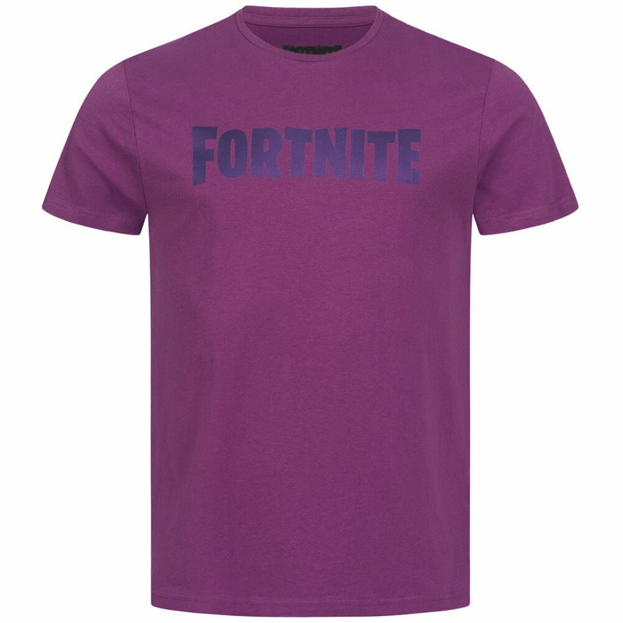 FORTNITE | Toys & Gamers | LOGO | Violet | Short Sleeved | Unisex Kids | Crew | Gaming Cotton T-Shirt Sizes 10 - 16 Years