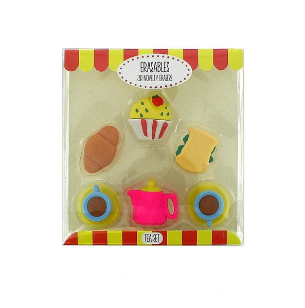 TEA SET Novelty Erasers Pack of Small Erasables