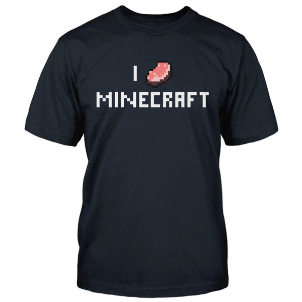Boys Minecraft T-shirt | PORKCHOP | X LARGE | NAVY
