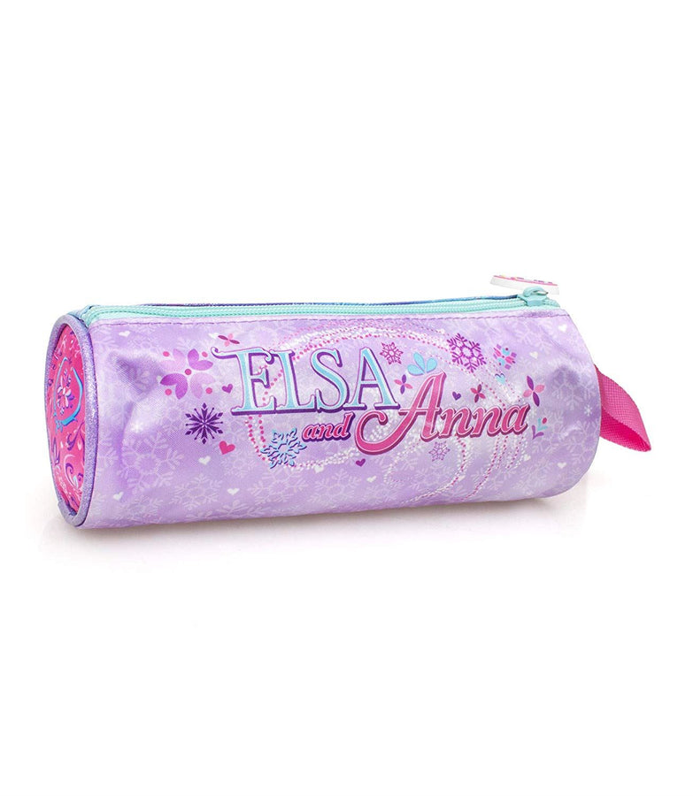 FROZEN Double Sided Barrel Pencil Case ONE HEART TWO SISTERS