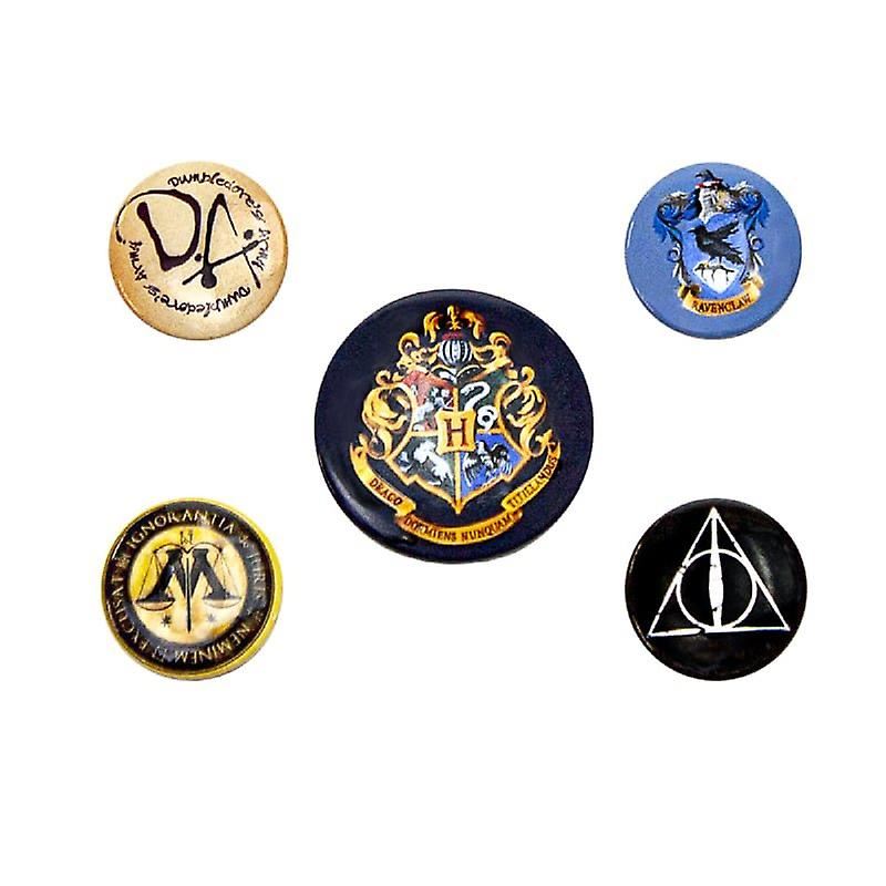HARRY POTTER Official Pin Backed Badge Pack HOGWARTS