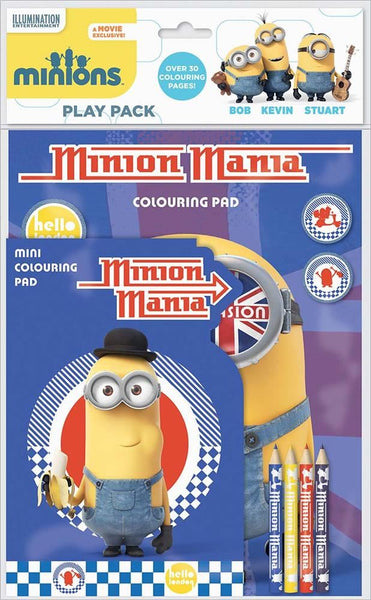 MINION MANIA Colouring Play Pack (2 x Pads & Pencils)