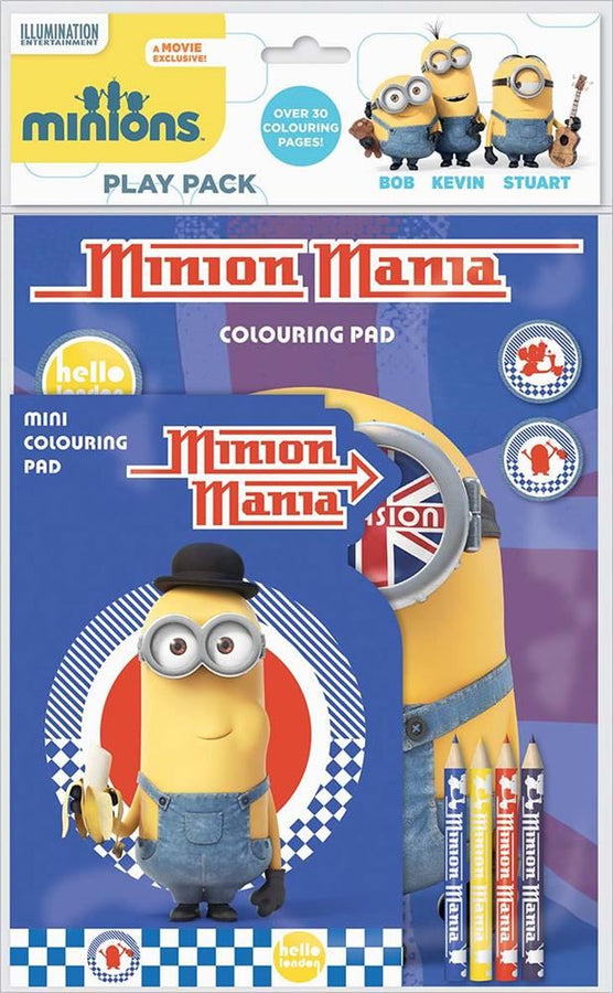 MINION MANIA Colouring Play Pack (2 x Pads & Pencils)