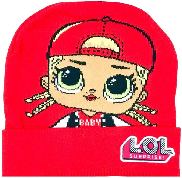 LOL Surprise  Beanie Hat,  One Size, red