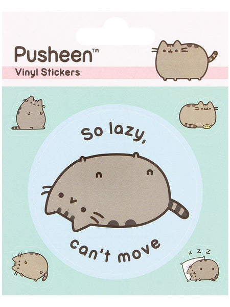 PUSHEEN Official Super Fancy Sheet of Vinyl Stickers (Lazy) 5 Stickers on Sheet