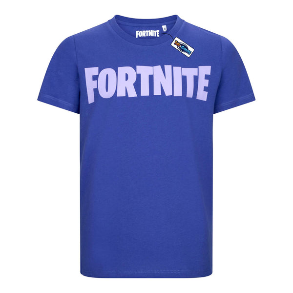 FORTNITE | Toys & Gamers | LOGO | Purple | Short Sleeved | Unisex Kids | Crew | Gaming Cotton T-Shirt Sizes 10 - 16 Years