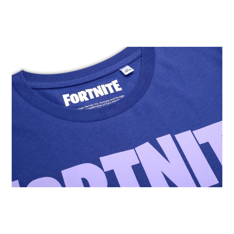 FORTNITE | Toys & Gamers | LOGO | Purple | Short Sleeved | Unisex Kids | Crew | Gaming Cotton T-Shirt Sizes 10 - 16 Years