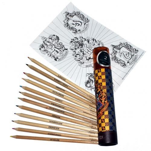 HARRY POTTER Colouring Activity Set Pencils & Colouring Sheets
