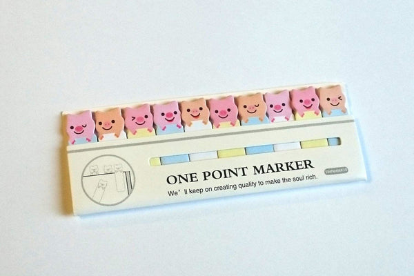 PIG DESIGN Sticky Page Book Marker Notes 150 Markers Total