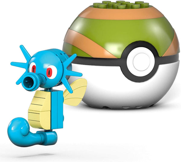 MEGA Construx | POKEMON HORSEA | Figure Building Set with Poke Ball