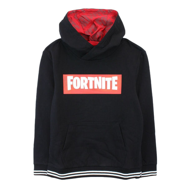 FORTNITE | LOGO | Black | Long Sleeved | Unisex Kids | Drawstring Hooded | Gaming Cotton Hoodie Sizes 7-14 Years……