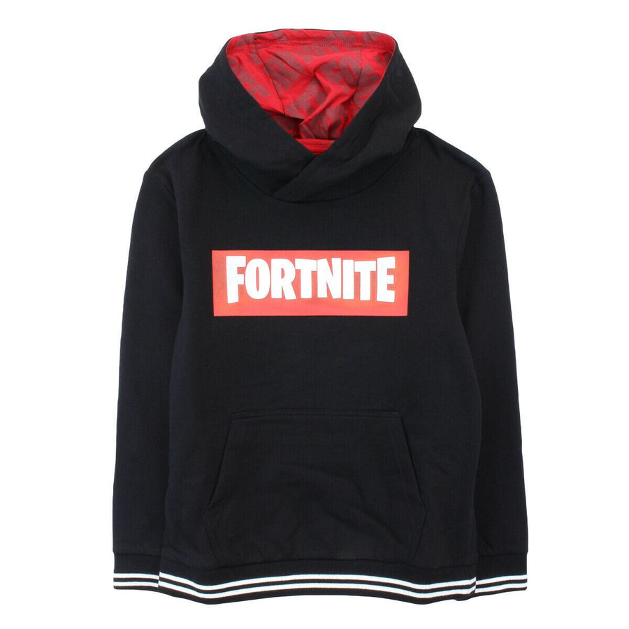 FORTNITE | LOGO | Black | Long Sleeved | Unisex Kids | Drawstring Hooded | Gaming Cotton Hoodie Sizes 7-14 Years……