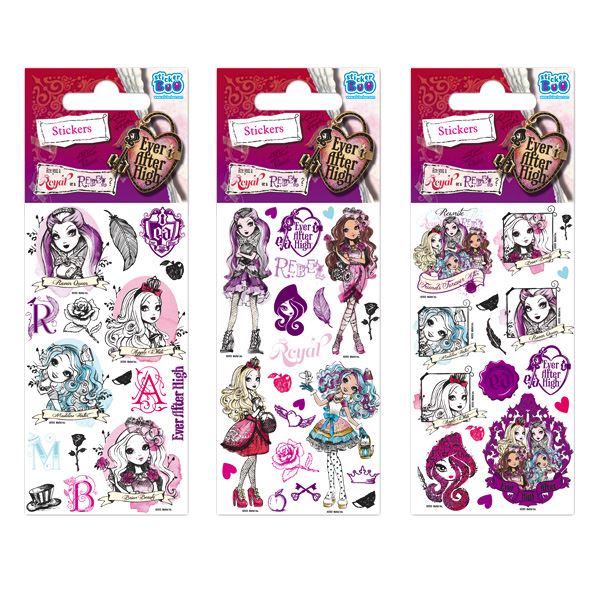 3 x Quality Sticker Sheets | EVER AFTER HIGH FOIL | Party Bags & Decoration